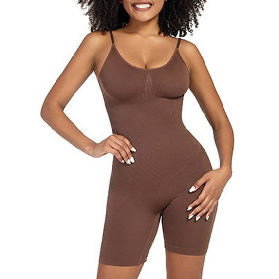 POP CLOSETS Women's Slip Full Body Shapewear Tummy Control Bodysuits Seamless Thigh Slimmer One Piece Butt Lifter Jumpsuit