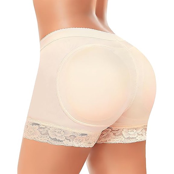 POP CLOSETS Womens Padded Underwear Butt Lifter Panties Seamless Shapewear Tummy Control Hip Pads Enhancer Shorts