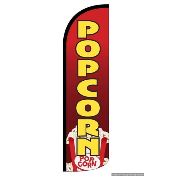 POP CORN Windless Flag (Hardware Not Included) |Advertisement /Business Flags | Feather Flag |