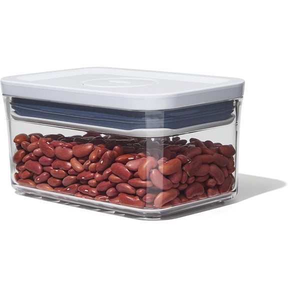 POP Container Rectangle Mini 0.6 Qt Airtight Food Storage Kitchen Organizer Stackable Durable BPA-Free Clear Plastic