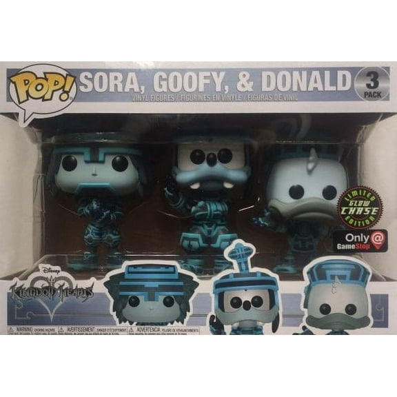 POP! Games Disney Kingdom Of Hearts - Sora, Goofy, & Donald Tron Exclusive 3 Pack Chase