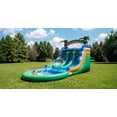 thumbnail image 1 of POP JUMP 13ft Topical Inflatable Dual Lane Slide with Pool for Kids & Adult, Include Blower, 1 of 11