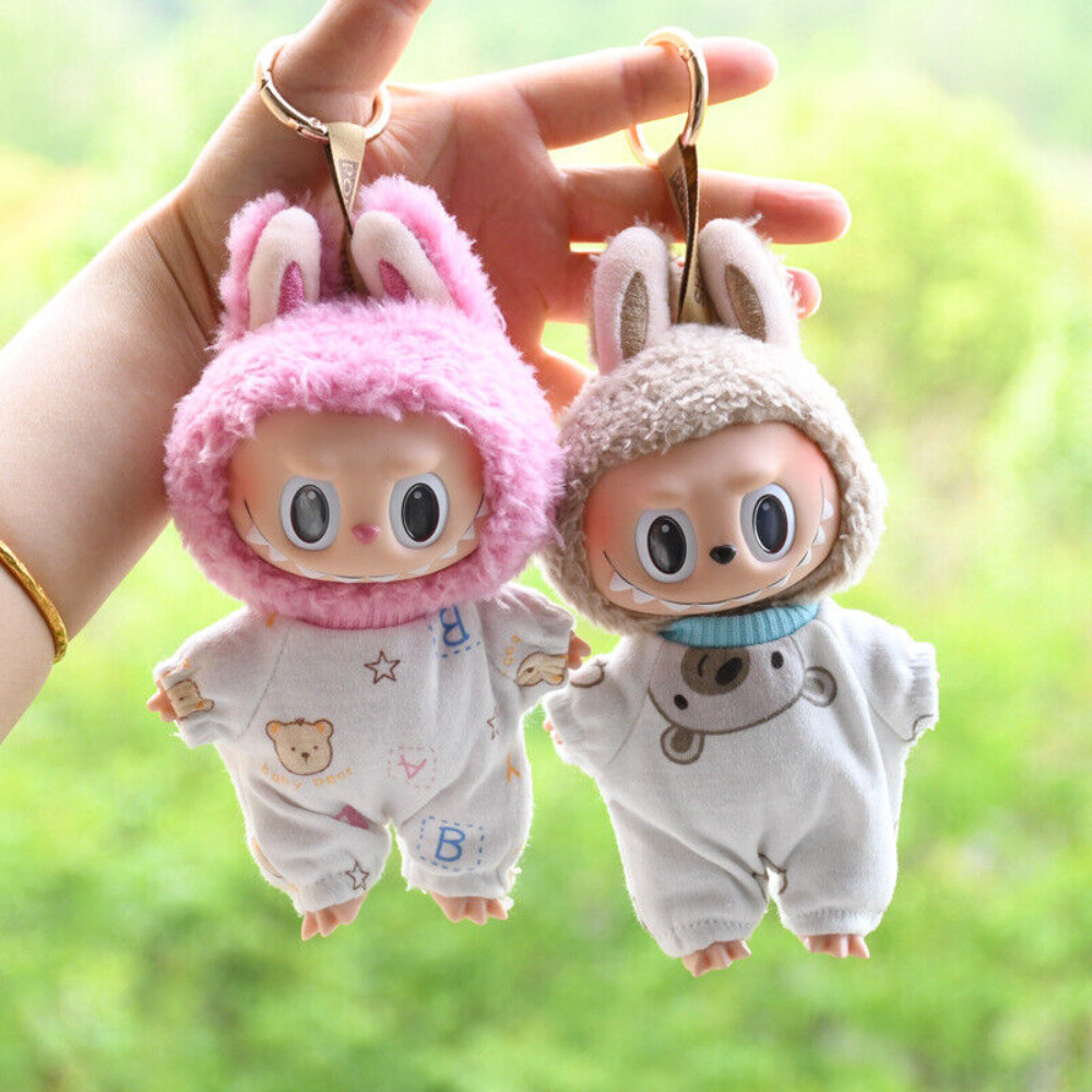 POP MART LABUBU The Monsters Plush Doll Mini Letter Pink Pajamas ...