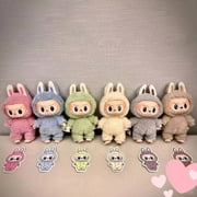 POP MART LABUBU The Monsters Series Etciting Macaron Plush Doll, Cute LABUBU Plushies Theme Party Favors, Great Choice Birthday Gifts for Kids and Fans 7Pcs Set