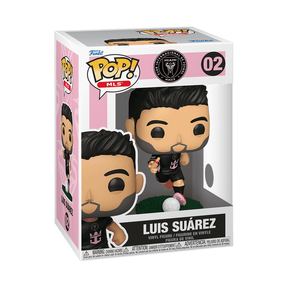 POP MLS: Inter Miami- Luis Suarez(Away) Vinyl Figures, with Funko Collectible