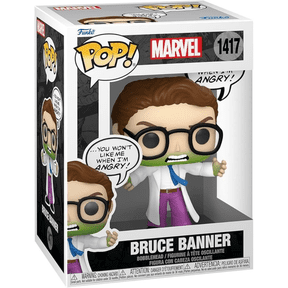Funko Pop Marvel: Bruce Banner - Hulk - (Don't Make Me Angry) - Marvel Comics - Collectable Vinyl Figure - Gift Idea - Official Merchandise - Toys for Kids & Adults - Superheroes Fans