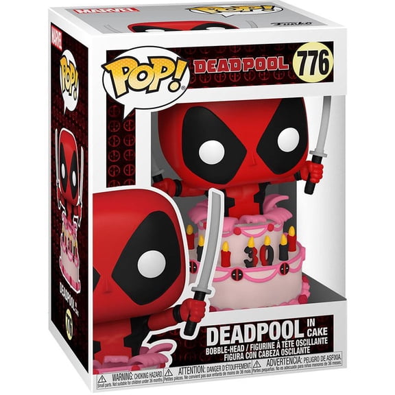 POP Marvel: Deadpool 30th - Deadpool in Cake, Multicolor, Standard