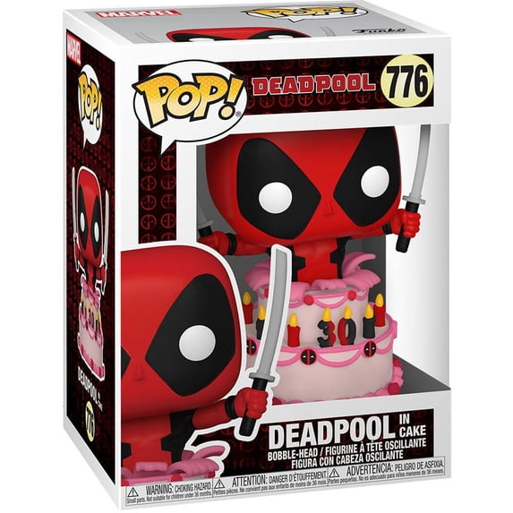 POP Marvel: Deadpool 30th - Deadpool in Cake, Multicolor, Standard