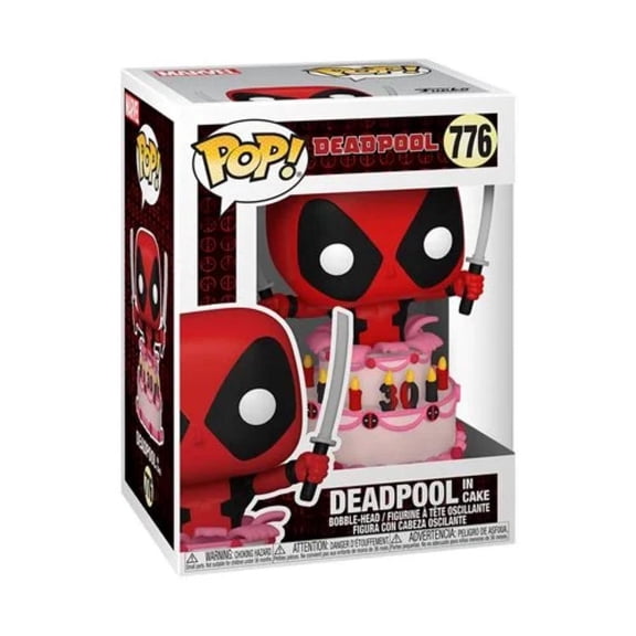 POP Marvel: Deadpool 30th - Deadpool in Cake, Multicolor, Standard