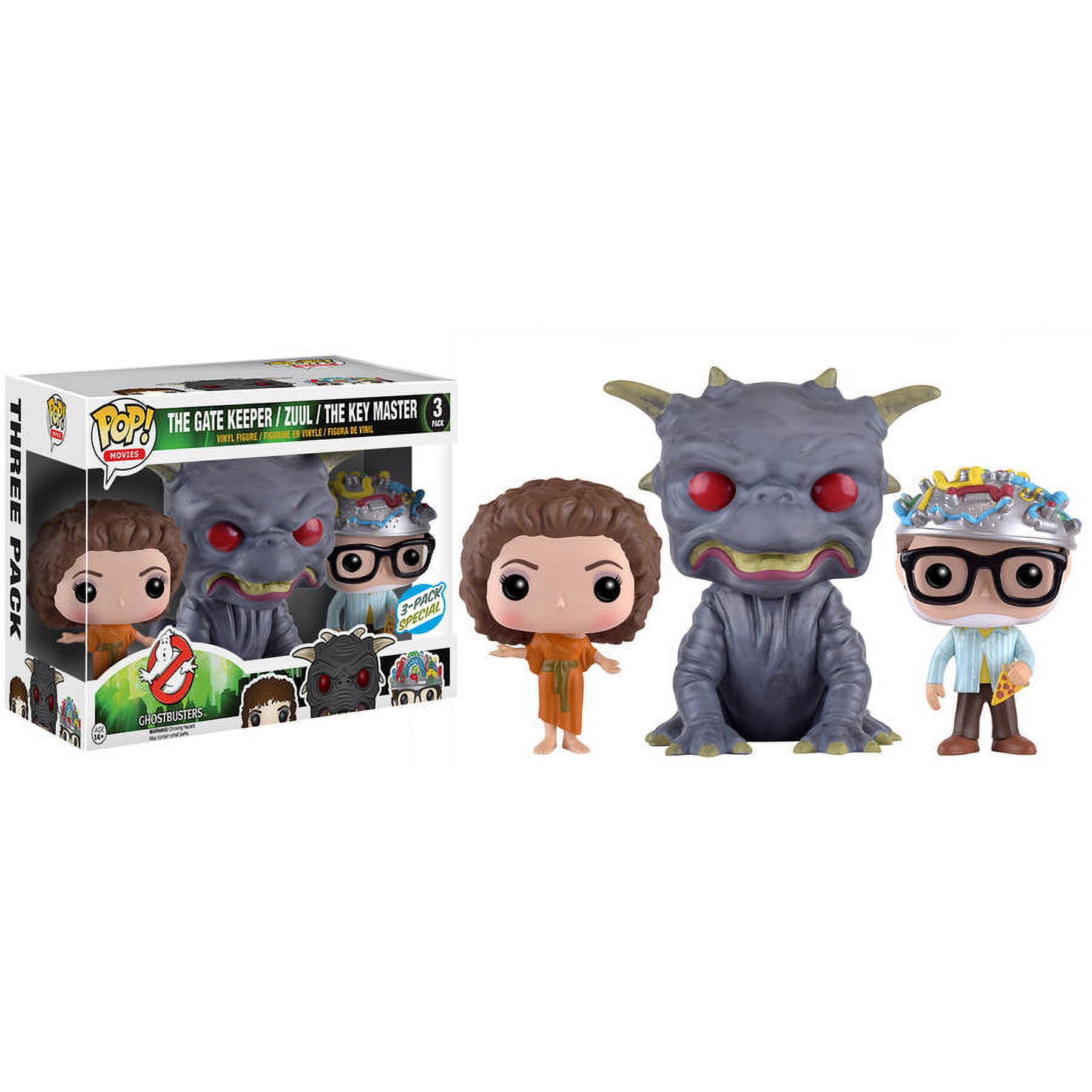 POP Movies: Classic Ghostbusters 3 Pack Walmart Exclusive, The Gatekeeper, Zuul, The Key Master - image 1 of 6
