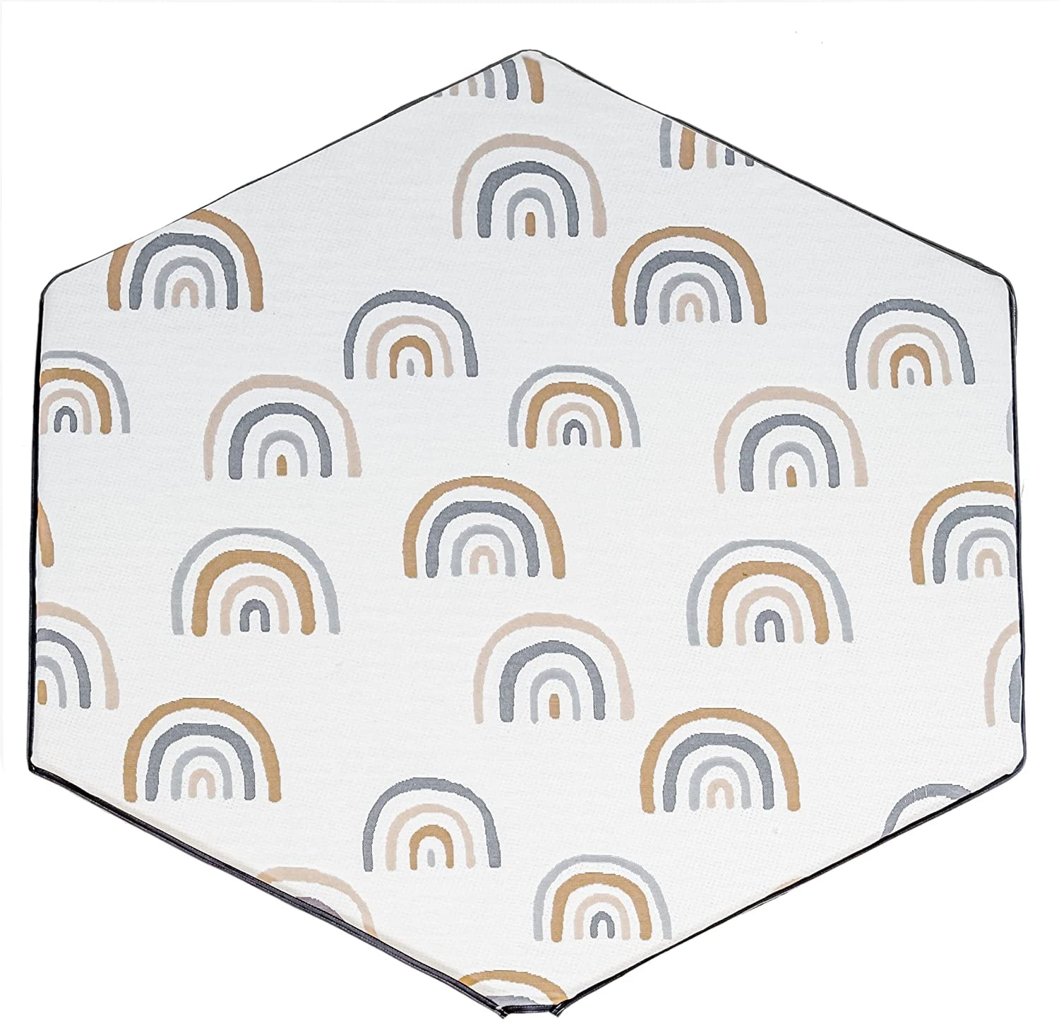 POP 'N GO Hexagon Playpen Mat Cover, Compatible with POP 'N GO Play Yard Mattress, Royal Rainbows