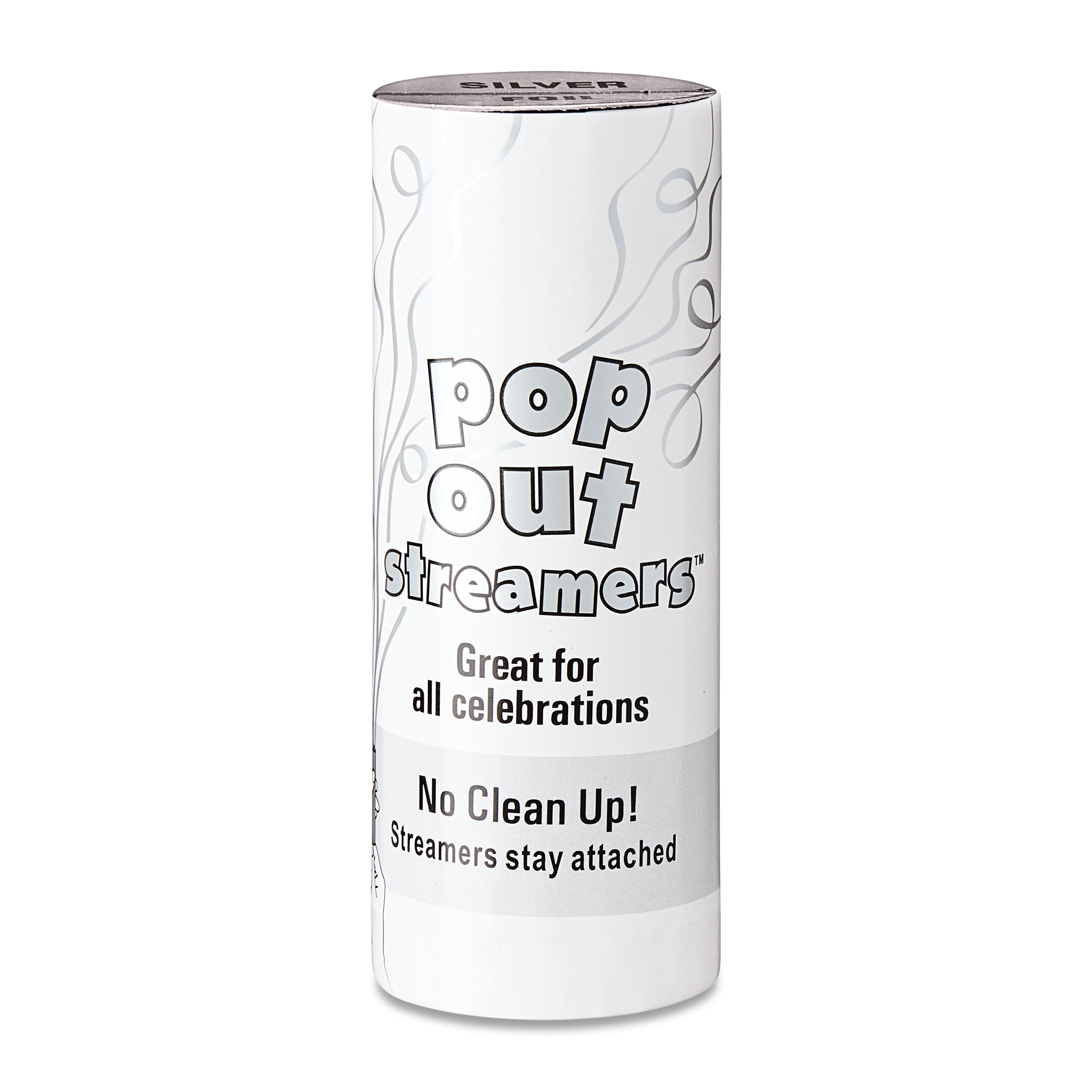 Silver Pop-Out Streamers, 14 Count, by Way To Celebrate