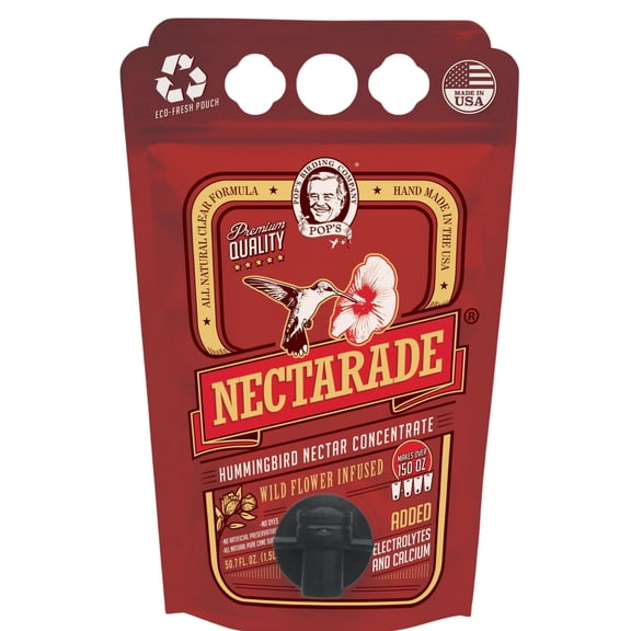 Pop's Birding Nectarade Hummingbird Nectar, 150 fl oz Bottle