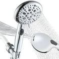 thumbnail image 1 of POP SANITARYWARE High Pressure Handheld Shower Head, 9 Modes Handheld Showerhead with 59 Inch Stainless Steel Hose and Adjustable Bracket, Built-in Power Wash to Clean Tub, Clean Corner,Tile & Pets, 1 of 6