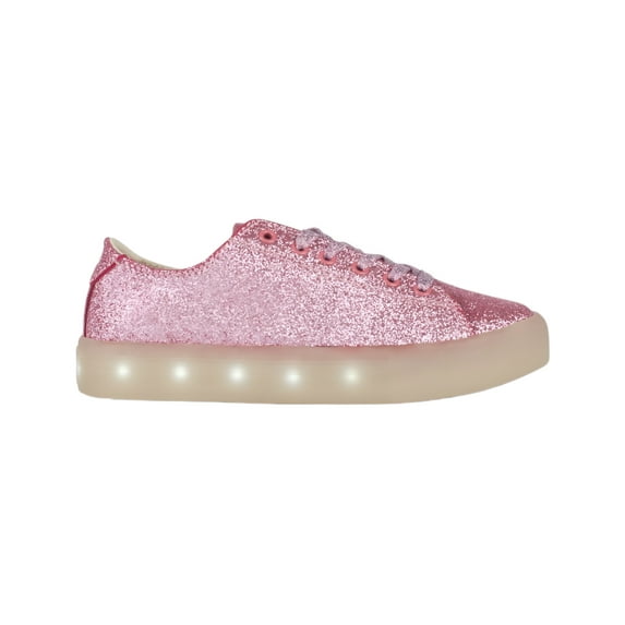 POP SHOES Little Kid's St Laurent Glitter Sneakers, Pink, US 13