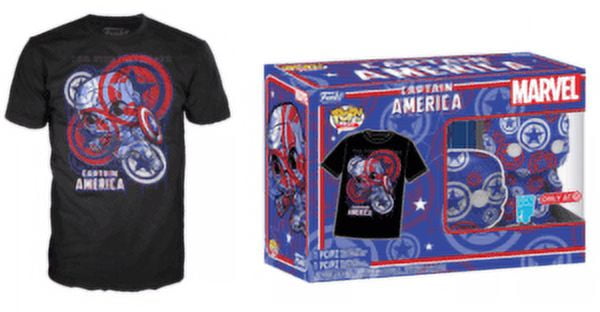 SEALED (SIZE LG) Captain America Art Series POP & Tee Set