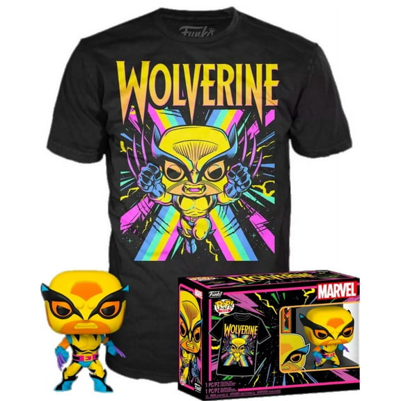 POP! Tees: Marvel, Wolverine (BL) Figure & Tee Exclusive