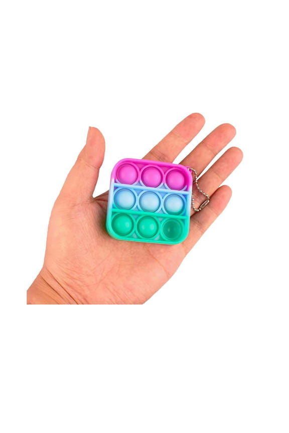 Toy 2 Pack Mini Assortment- Mini Squeeze Fidget Sensory Toys, Mini Silicone Keychain Randon Age+3