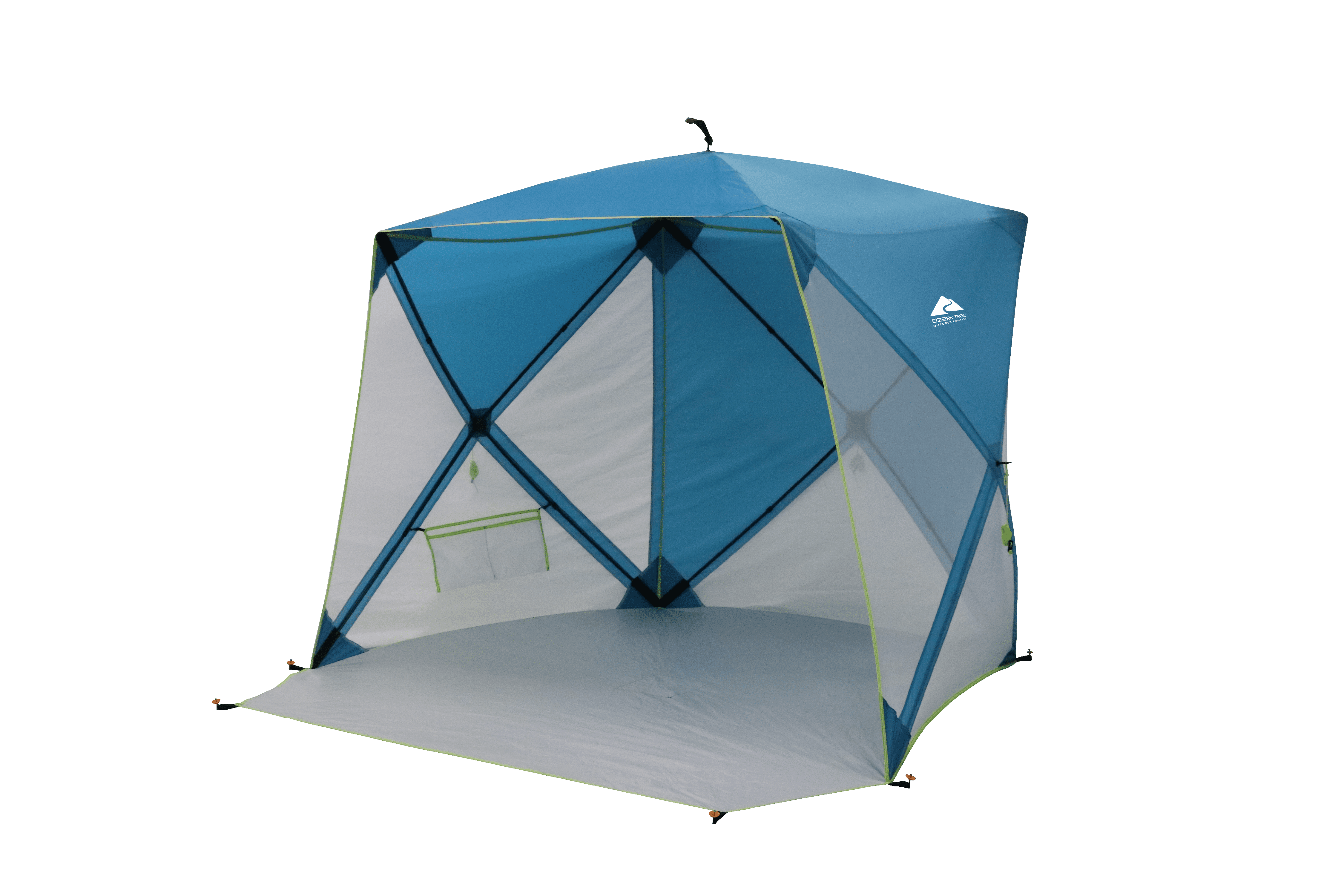 Ozark Trail 82" x 70" Pop Up Beach Shelter, with UPF50+ Protection, Blue
