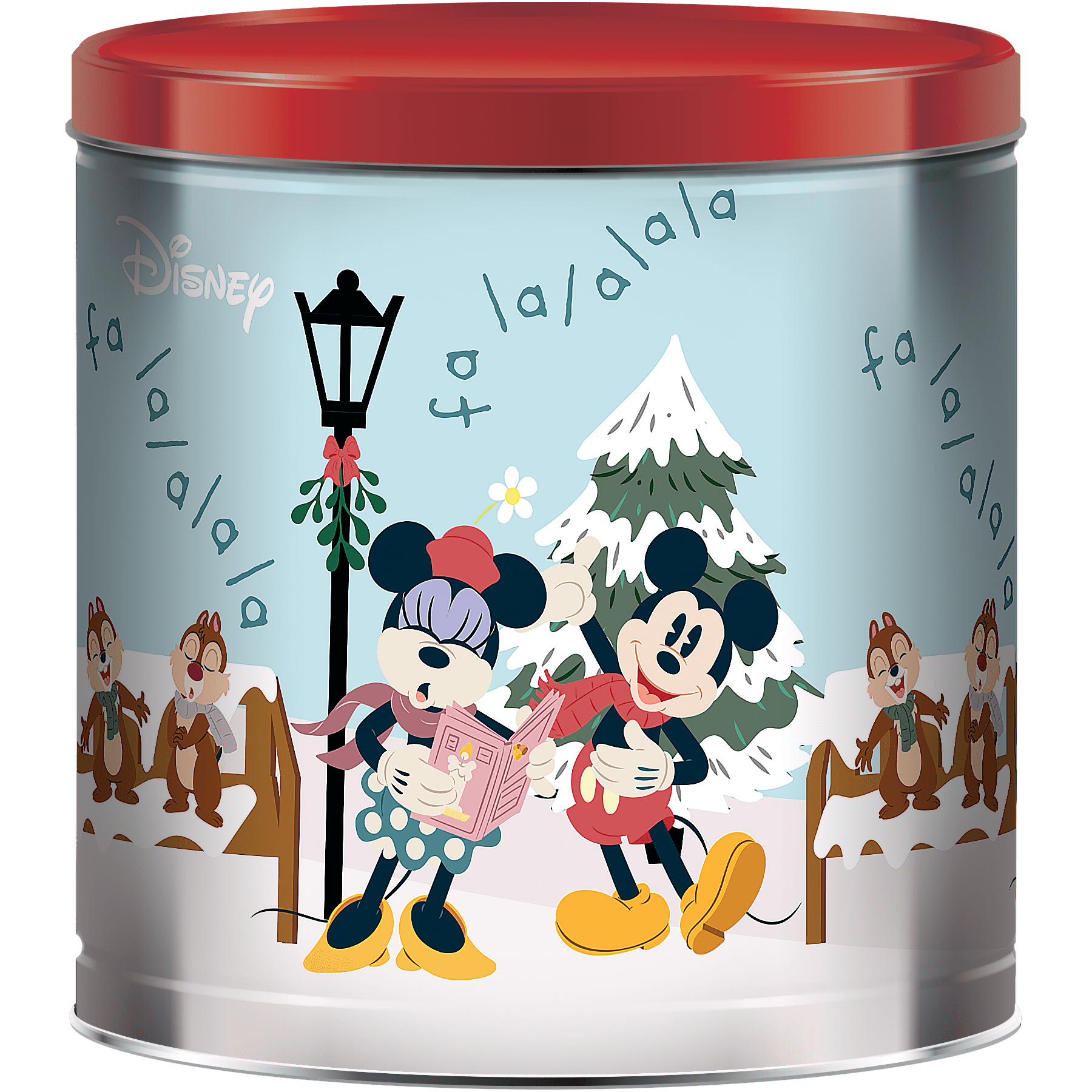GiftPop Christmas Popcorn Tin, Disney Mickey & Minnie Falala, Assorted Popcorn, 21 ounces