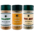 thumbnail image 1 of POPCORN SEASONING | Premium | Variety 3 Pack | Jalapeno Popcorn Seasoning | Tex-Mex Popcorn Seasoning | Nacho Cheese Popcorn Seasoning | Calorie Free | 3.5 fl. oz. Shakers | Crafted in Small Batches, 1 of 9