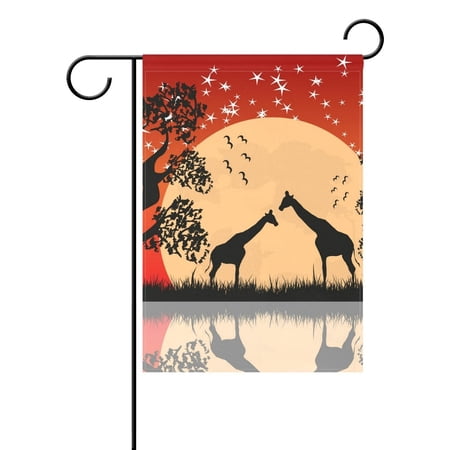 POPCreation Giragge Landscape Garden Flag Summer Ocean Sea Sunset 28x40 inches Outdoor Flag Home Party