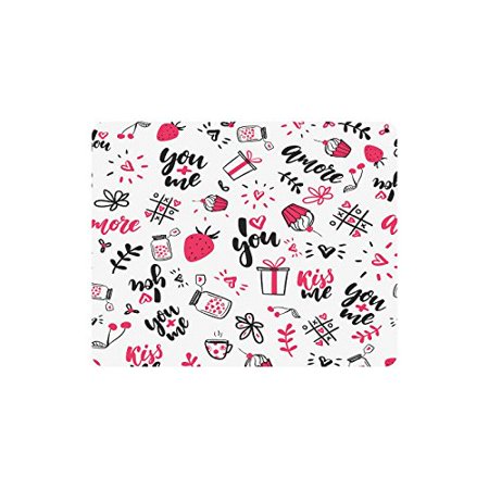POPCreation Love You And Me Mouse Pad Gaming Mousepad 9.84"(L) x 7.87"(W)