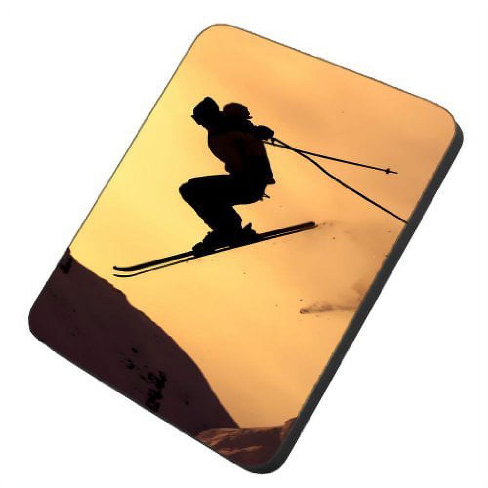POPCreation Ski Sunset Silhouette Mouse pads Gaming Mouse Pad 9.84x7.87 inches - image 1 of 1
