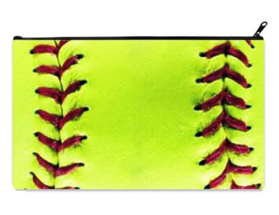 POPCreation Softball Kids School Pencil Case Printed Pencil Bag (Twin