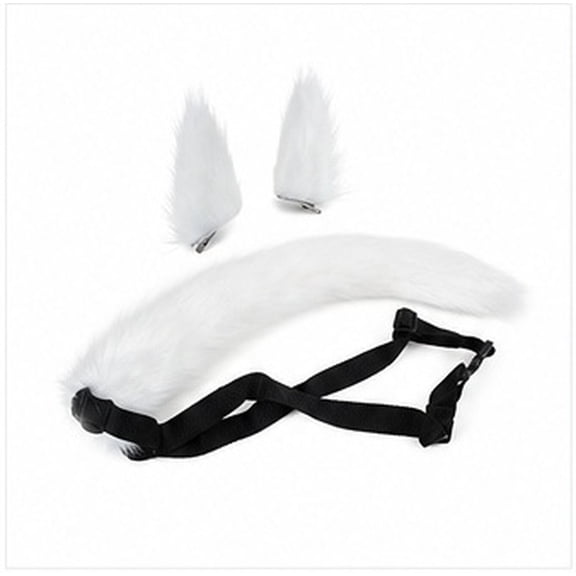 POPETPOP 1 Set of Furry Tail Costume Furry Tail in White for Theme Party