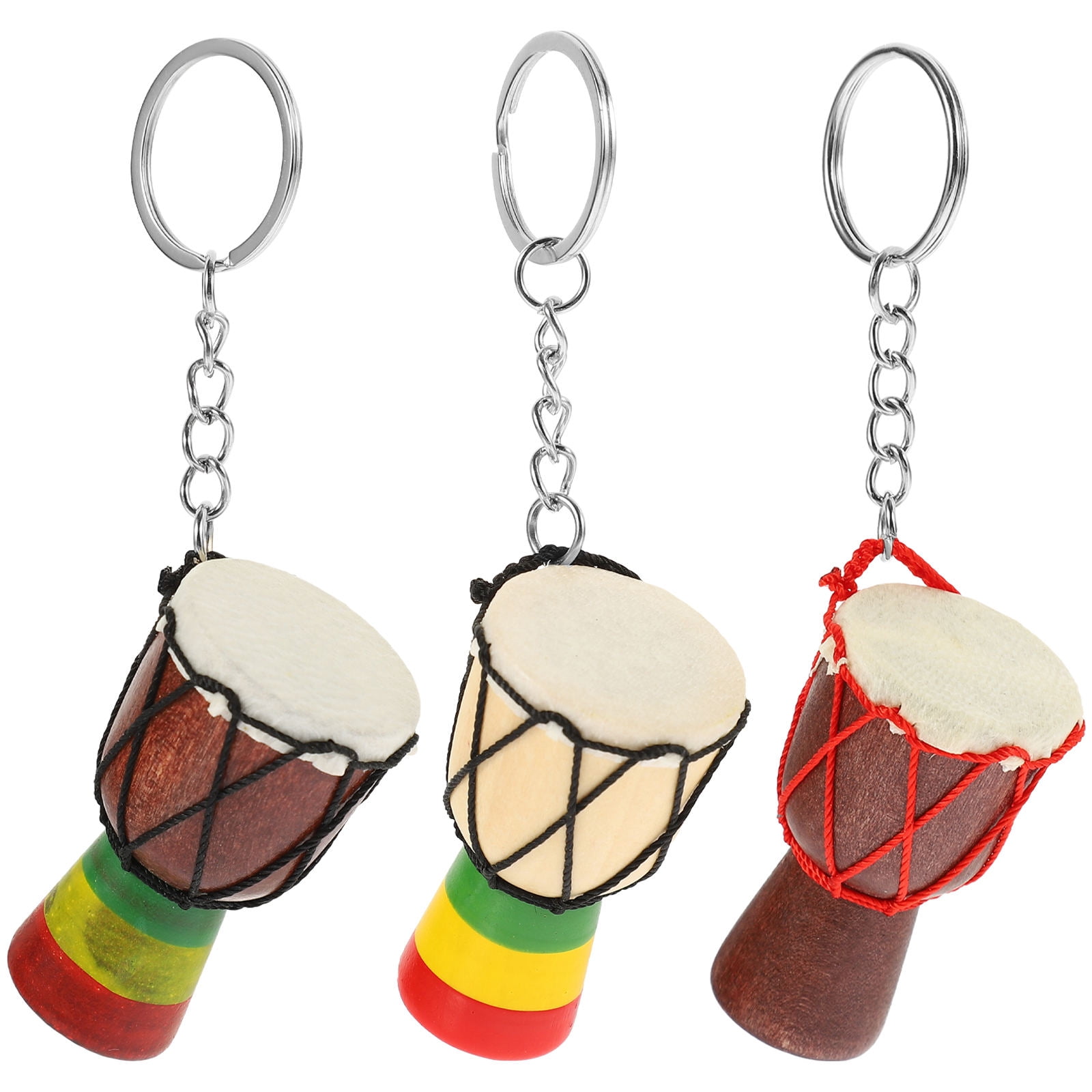 POPETPOP 1 Set of Retro Instrument Keyrings Assorted Color Drum Key ...