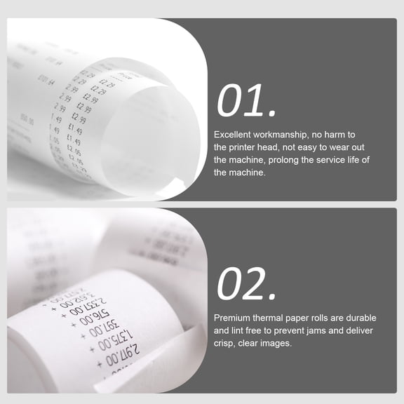 POPETPOP 10 Rolls Receipt Paper Rolls for Printing in Business Owner Offices