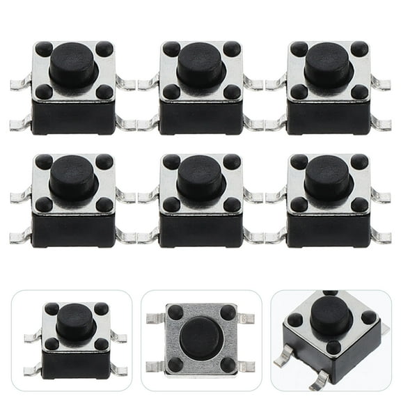POPETPOP 100pcs Momentary SMD Tactile Kit with Assorted for Electronics Engineers and Projects