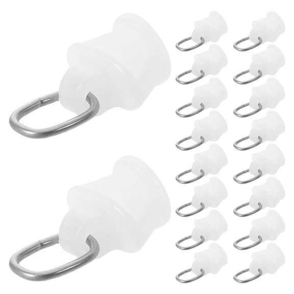 POPETPOP 100Pcs White Plastic Curtain Track Runners Quiet Slide Compatible with Ceiling Track Systems