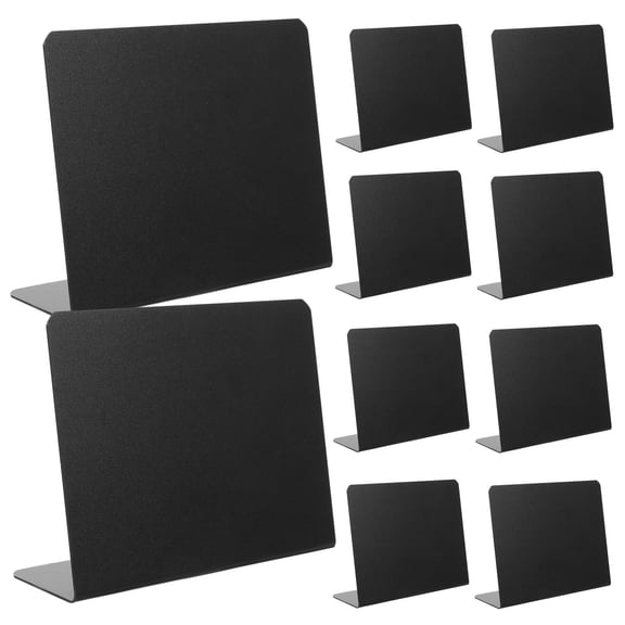 POPETPOP 10Pcs Black Table Chalkboard Signs for Writing Memo Boards and Food Labeling