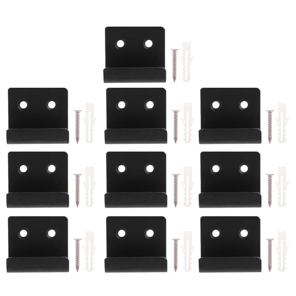 POPETPOP 10Pcs Black Wall Bracket Ceramic Tile Hanger for Home Decor Installation