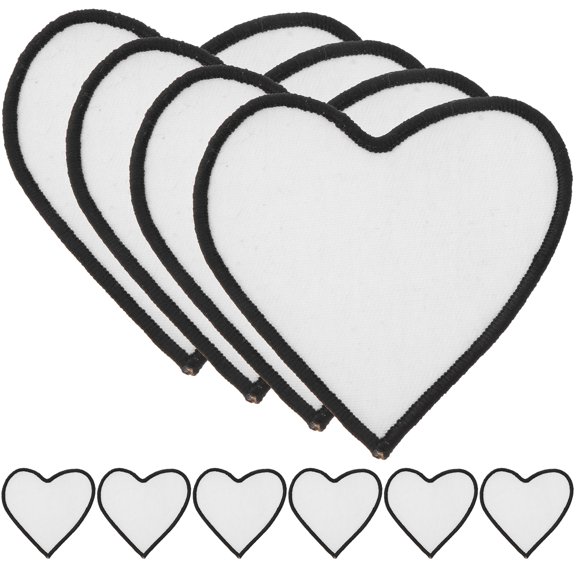 FENGGUIQU 10Pcs White Blank Iron on Patch for DIY Clothes Repair and Decoration with Durable Stitching