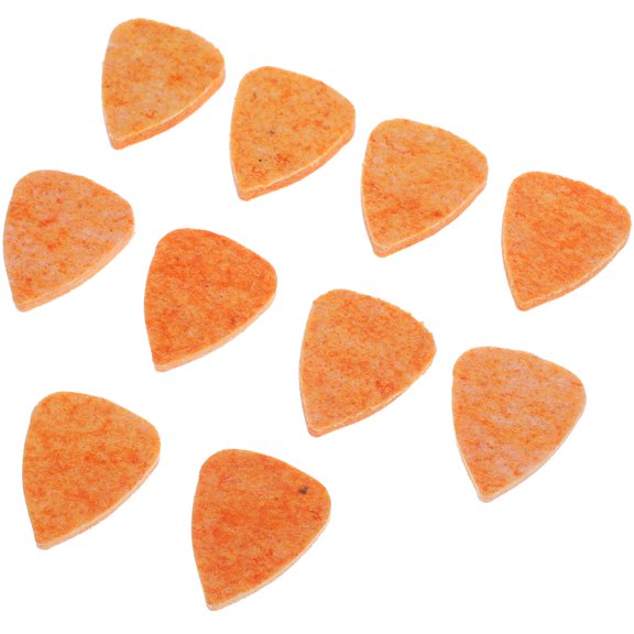 POPETPOP 10Pcs Orange Felt Wool Ukulele Picks Comfortable Grip for Precise Playing