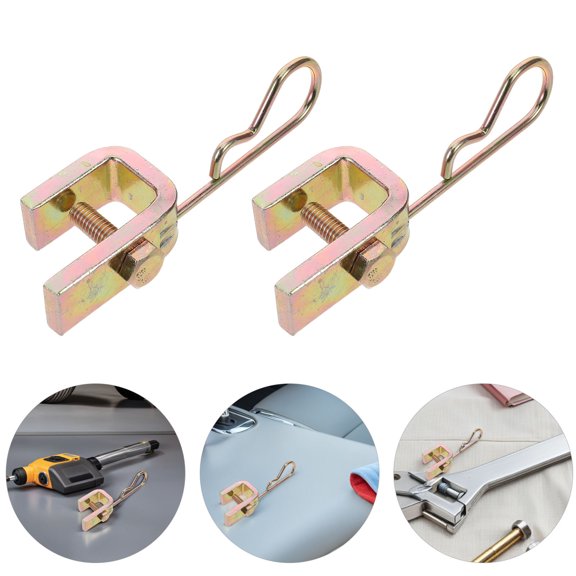 POPETPOP 10Pcs Tire Inflation Extender Clip Golden Valve Stem Clamp for Quick and Easy Installation