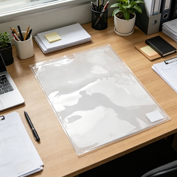 POPETPOP 10Pcs Transparent Self Adhesive Sheet Protectors Clear Plastic Sleeves for Document Display