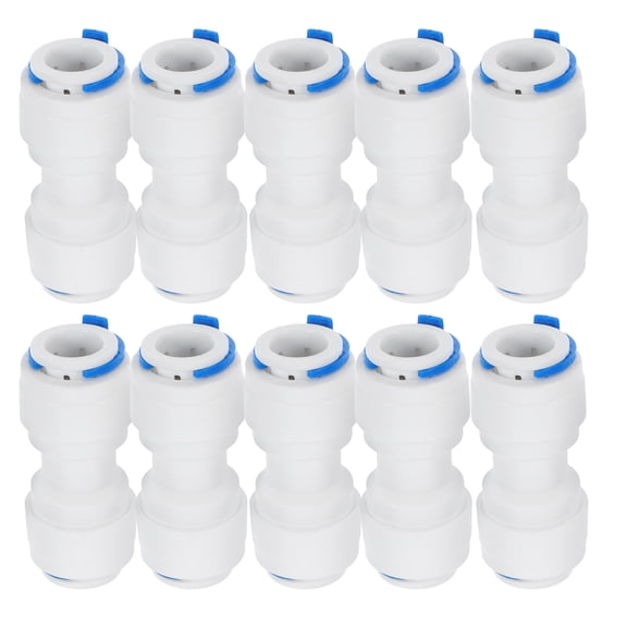 POPETPOP 10Pcs White Pe Pipe Quick Connect Water System Adapter for Household Agricultural Irrigation Use