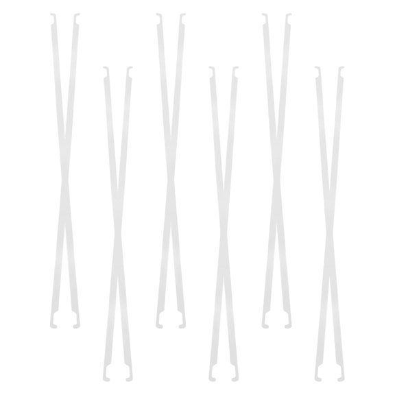 POPETPOP 12Pcs Hanging File Folder Frame White Metal Rods for Desktop File Organizer and Document Management