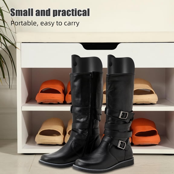POPETPOP 12Pcs Heavy Duty Plastic Boot Shaper Form Inserts for Tall Boots Wide Support Black