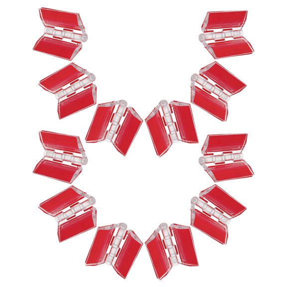 POPETPOP 12Pcs Transparent Plastic Folding Hinges Self Adhesive Piano Hinge for Aquarium Lids