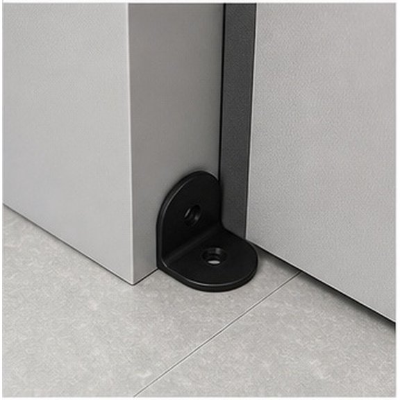 POPETPOP 12pcs Adjustable Angle Bracket L Shape Black Plastic For Public Restroom Stability