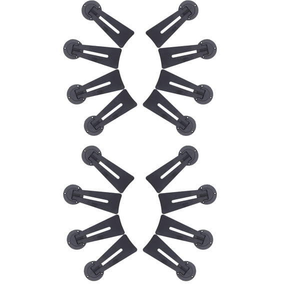 POPETPOP 16Pcs Non Slip Black Plastic Photo Frame Mount with Rotating Hinge for Tabletop Display