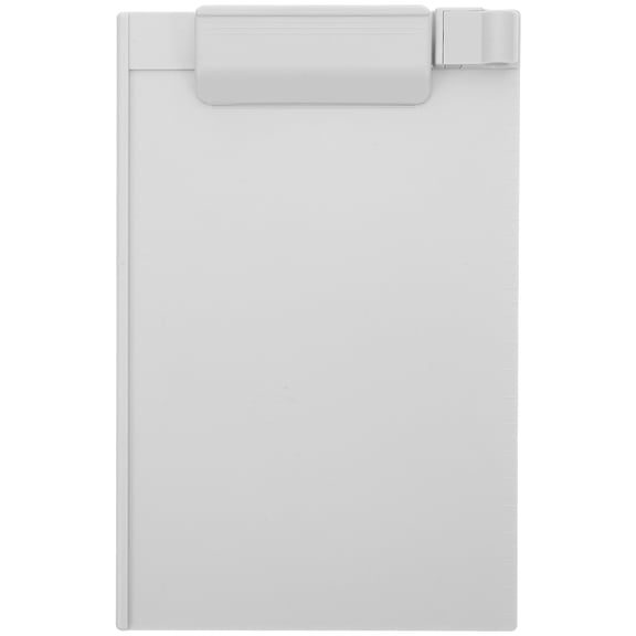 POPETPOP Grey Plastic Profile Clipboard with Scale and Pen Holder for Writing Tasks