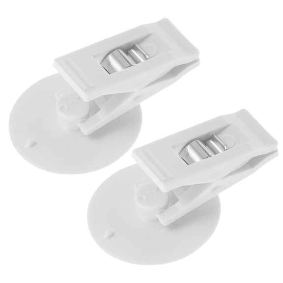 POPETPOP 1Pair Compact White Car Note Pad Holder with Suction Cup and Ticket Clip