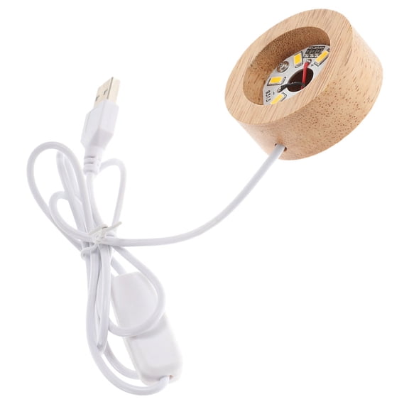 POPETPOP LED Light Base for Crystal Art Wooden Display Stand Assorted Color