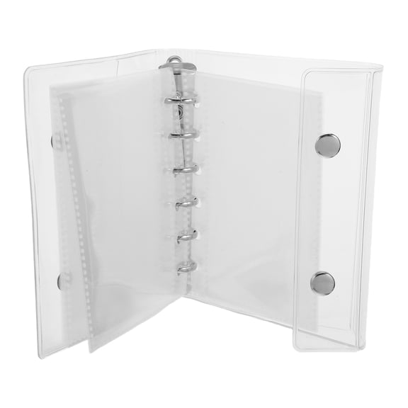 POPETPOP 1Set A7 Refillable Binder Notebook with Transparent PVC Cover and Secure Snap Closure